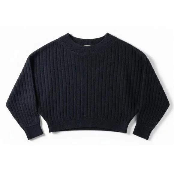 Free People Black Off-the-Shoulder Knit Sweater - Picture 4 of 11